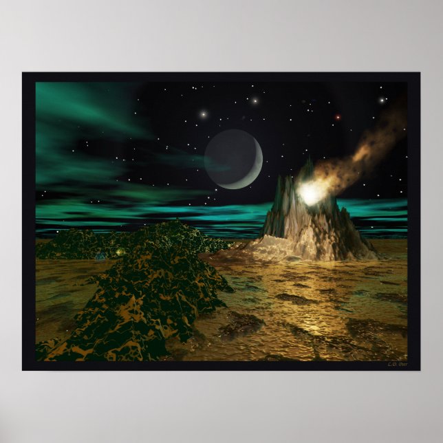 Poster Planeta Mundo Vulcão (Frente)
