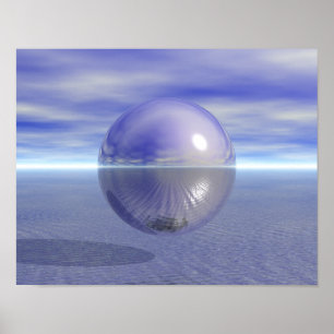 Pôster Planeta Oceano Amor Paz Harmonia Roxo Pacífico