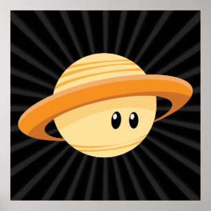 Poster Planeta Saturno giro