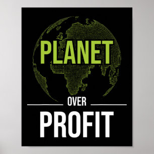 Poster Planeta Sobre Lucro - Eart De Proteção Ambiental