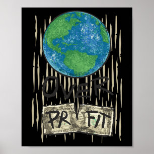 Poster Planeta sobre o Lucro Camisa Natureza Ambiental C