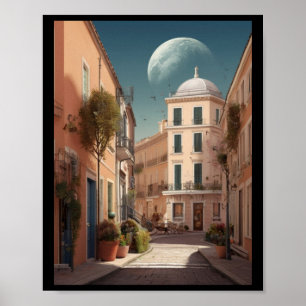 Poster Planeta Sombra Uma Vara De Fuga Europeia Surreal