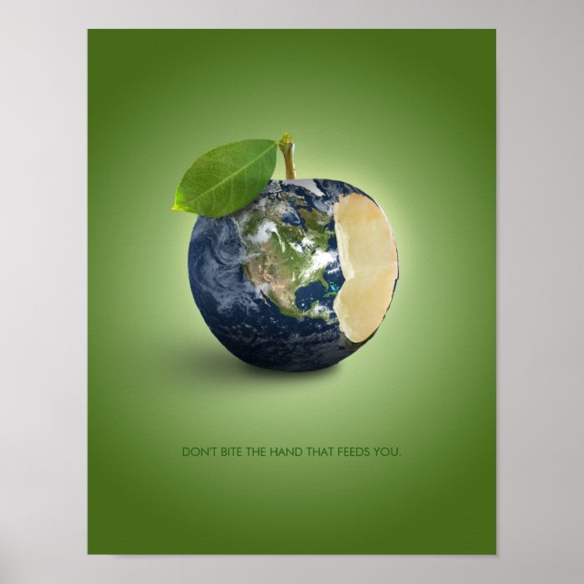Poster Planeta Terra Apple Ambiental (Frente)