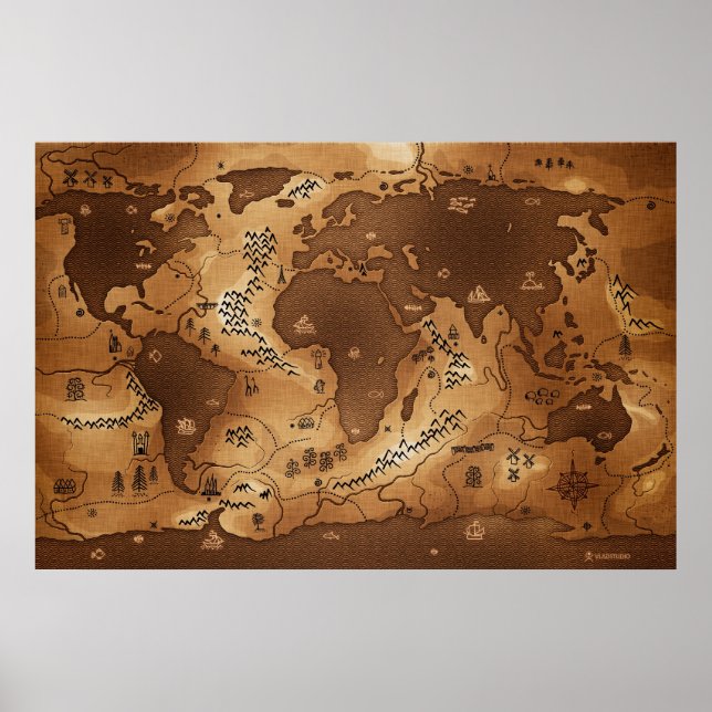 Pôster Planeta Terra - Inversado (Sem Texto) (Frente)