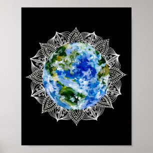 Poster Planeta Terra Mandala