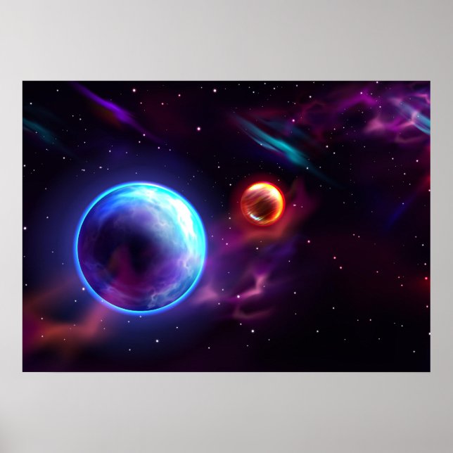 Poster Planetas da Galáxia Espacial (Frente)