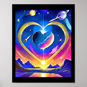 Poster Planetas do Amor Estrelas Luas Previsão Astrológic