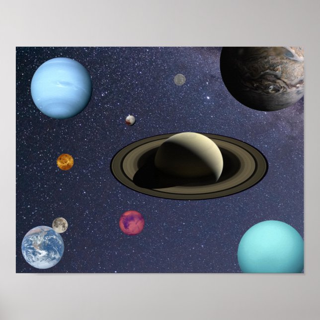 Poster Planetas do sistema solar (Frente)