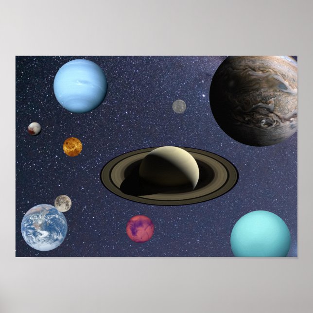 Poster Planetas do sistema solar (Frente)