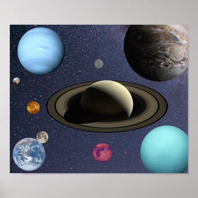 Poster Planetas do sistema solar (Frente)