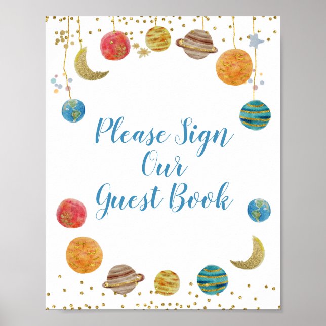 Poster Planetas Externos Bebê Por Favor Assine Nosso Conv (Frente)