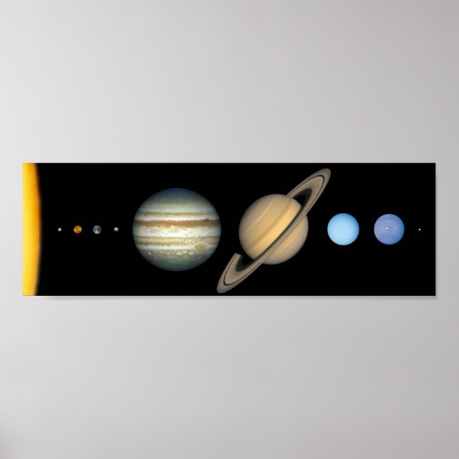 Pôster Planets of the Solar System (Frente)