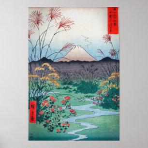 Pôster Planície de Hiroshige Ōtsuki na província de Ka
