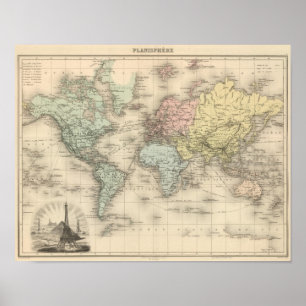 Pôster Planisphere