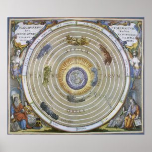 Poster Planisphere Ptolemaic do vintage por Andreas