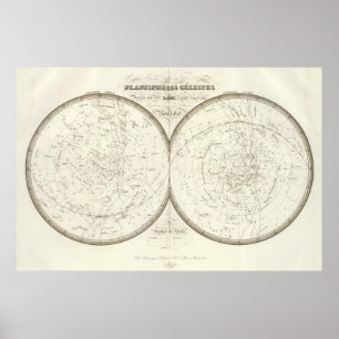 Poster Planispheres celestes - Celestial