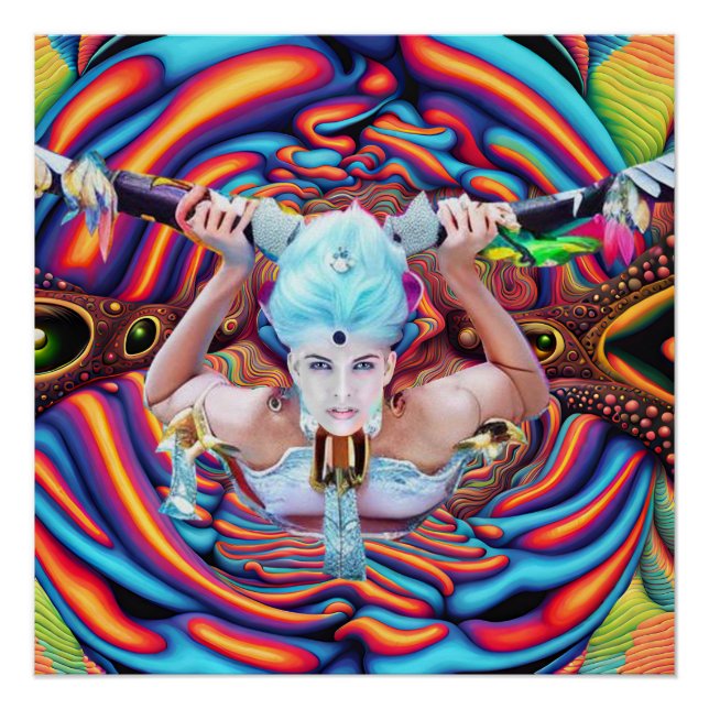 Pôster Plano Astral Psicodélico (Frente)