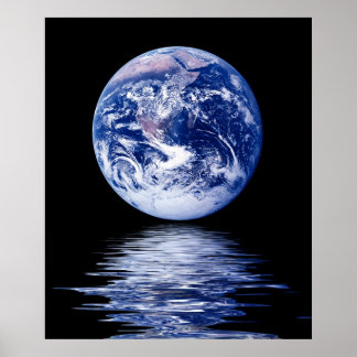 Pôster Plano Azul de Água