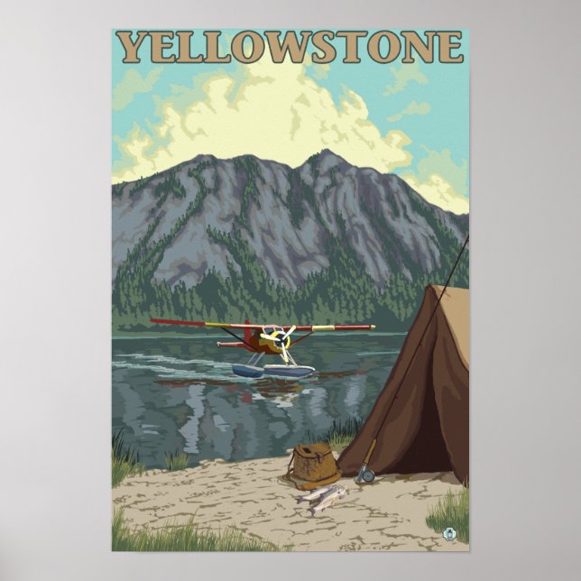Pôster Plano Bush e Pesca - Nacional Yellowstone (Frente)