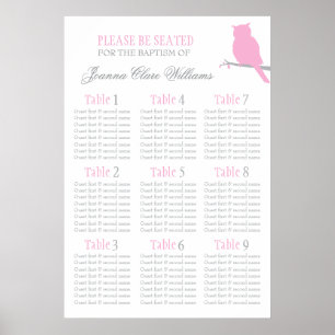 Poster Plano cinzento cor-de-rosa 1-9 da mesa do assento