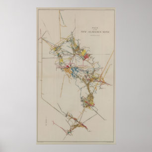 Pôster Plano da mina nova de Almaden