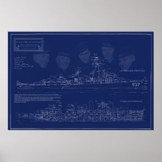 Poster Plano da USS The Sullivans DD-537