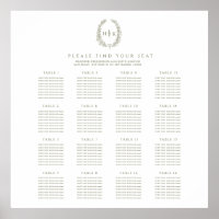 Plano de 16 mesas de casamento oval elegante em ve