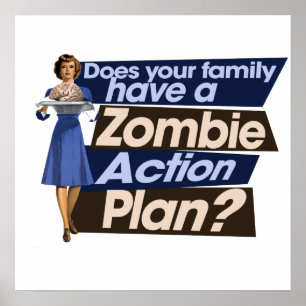 Pôster Plano de ação Zombie