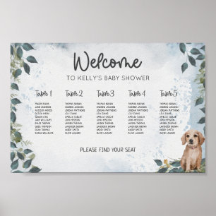 Poster Plano de assentamento do Chá de fraldas de cães