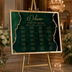 Poster Plano de Assento de Casamento Alfabetico de Ágata 