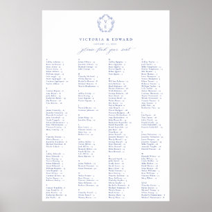 Poster Plano de Assentos Alfabéticos do Paixão Azul de Re