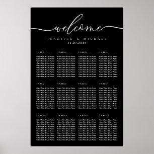Poster Plano de Assentos da Mesa de Boas-Vindas Simples P