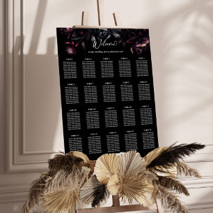 Poster Plano de assentos das flores de lama escura