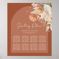Plano de assentos do boho boho rust terracotta