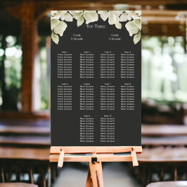 Poster Plano de Casamento de Folhagem Verde Elegante