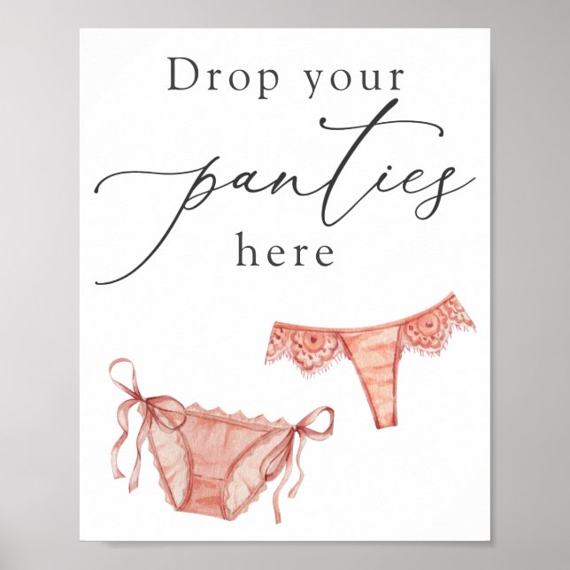 Poster Plano de Chuveiro de Lingerie Deixe Sua Calcinha A (Frente)