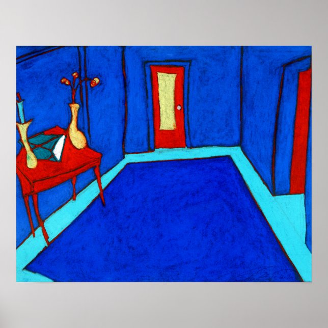 Poster Plano de Cosmo Street Azul (Frente)