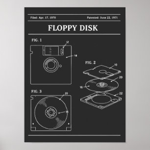 Poster Plano de Disco Flexível Retro