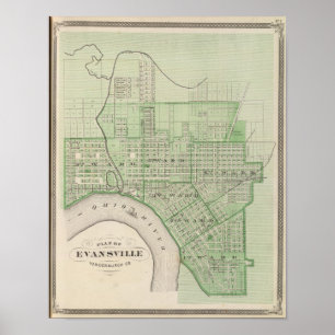 Poster Plano de Evansville, Vanderburgh Co