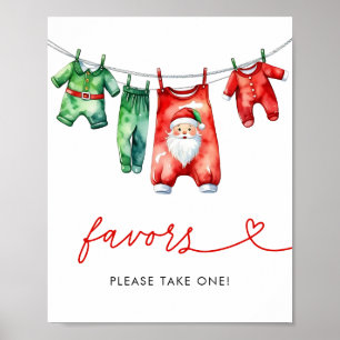 Poster Plano de Festa de Natal Sinal de Favor Santa Baby