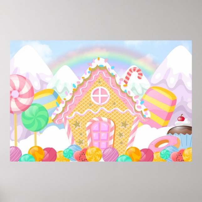 Poster Plano de fundo Candyland Candyland (Frente)