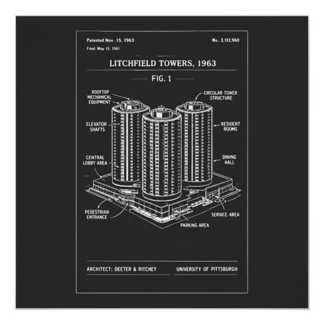 Pôster Plano de Fundo das Torres Litchfield (Frente)
