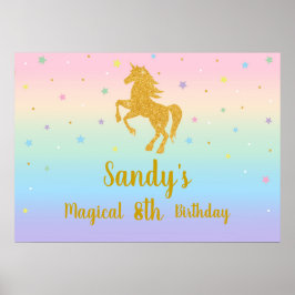 Poster Plano de Fundo de Fotografia do Unicorn Festa de a