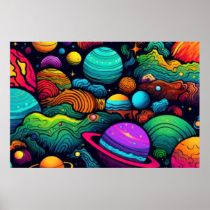 Poster Plano de fundo de planeta GRANDE