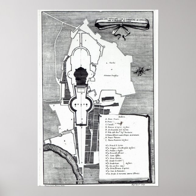 Pôster Plano de fundo do Vaticano, Roma (Frente)