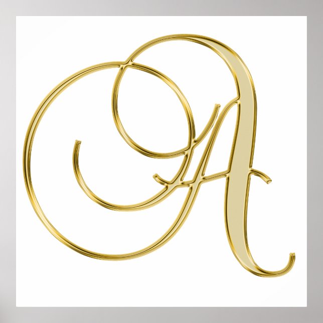 Poster Plano de fundo inicial da letra alfabética (Frente)