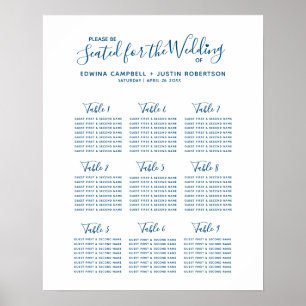 Poster Plano de mesa de casamento da arte do coração com 