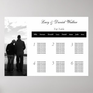 Poster Plano de Mesa de Casamento de Fotografia Personali
