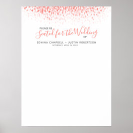 Poster Plano de mesa de casamento DIY aquarela abstrata e