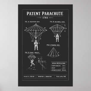Poster Plano de Paraquedas de Patente